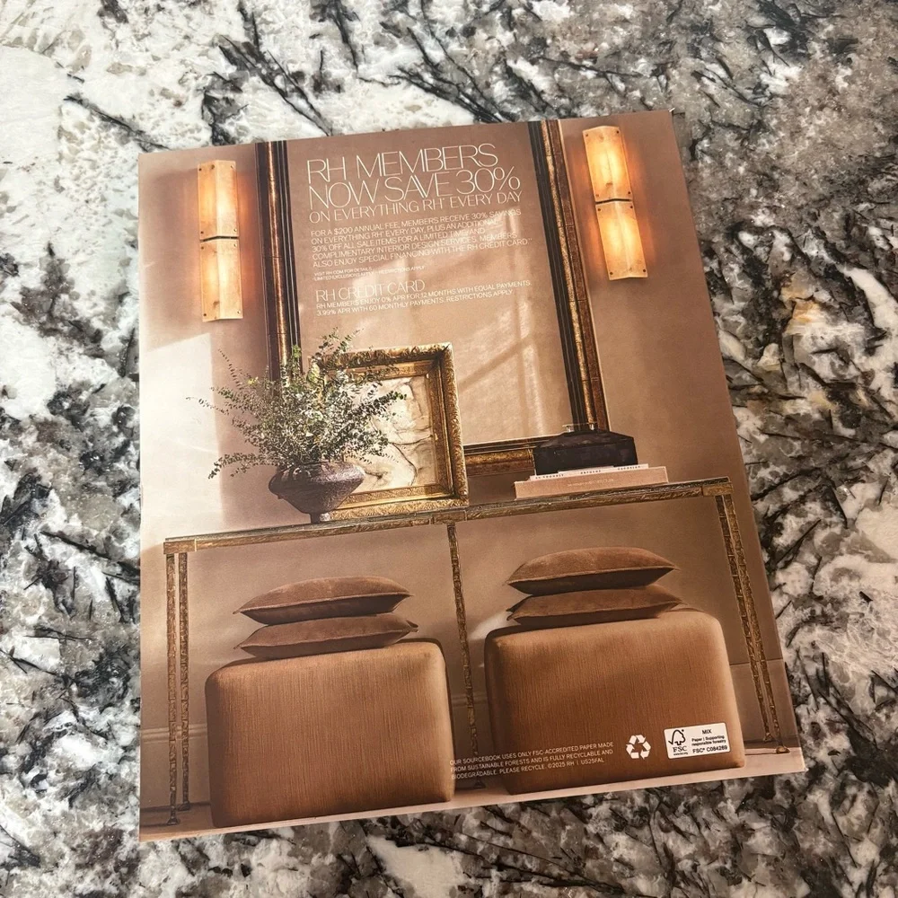 Restoration Hardware Interiors Fall 2025 Catalog Sourcebook